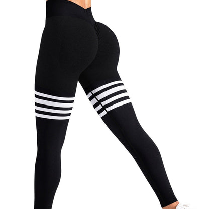 4 Color Seamless V Waist Peach Butt Yoga Pants High Waisted Stretch Fitness Leggings for Women for Gym Running and Everyday Wear