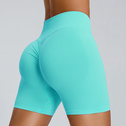 Seamless High Waisted Women's Yoga Shorts Quick Dry Peach Fitness Pants for Comfort and Flexibility