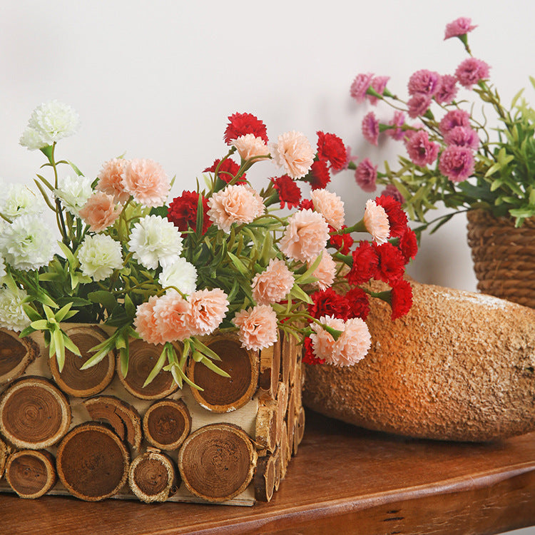 Elegant Faux Flowers - Luxurious 18-Head Carnation Décor for Elegant Living Room and Dining Table Arrangements