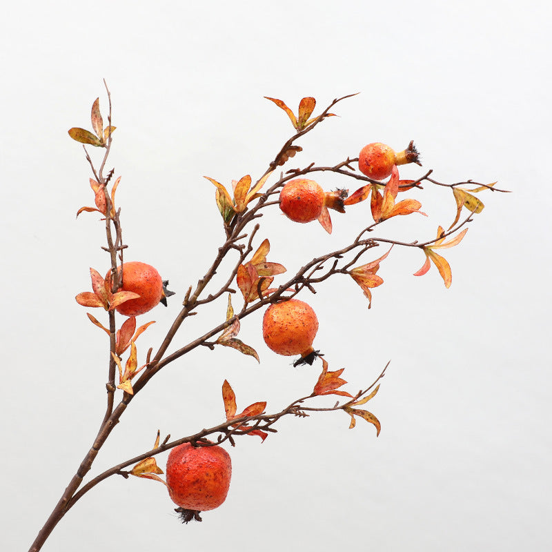 Realistic Pomegranate Fruit Home Decor - Lifelike Decorative Berry Accents for Living Rooms & New Year Celebrations