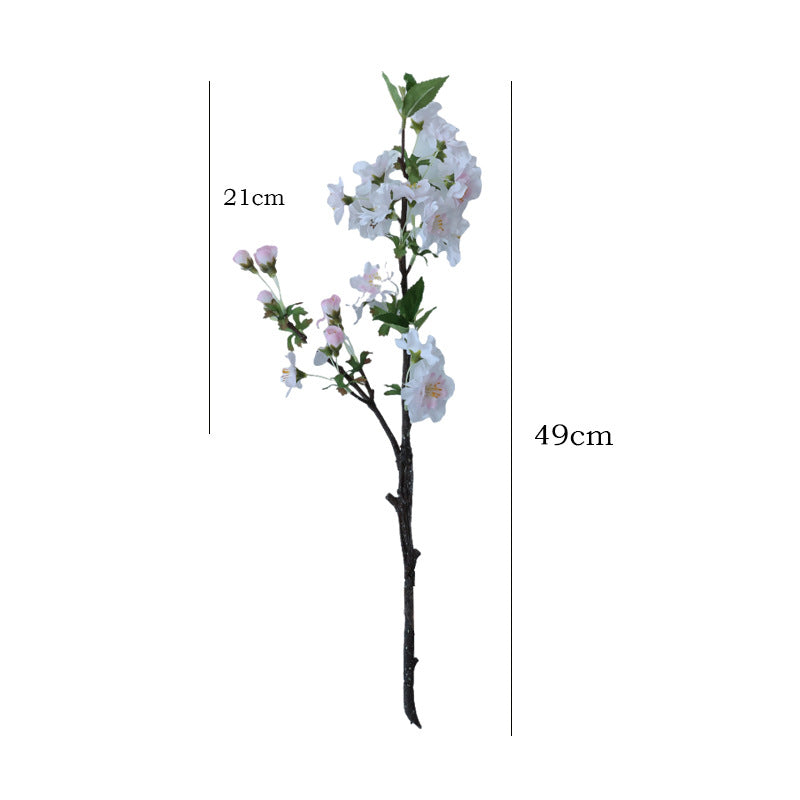 Soft Bendable Faux Cherry Blossom Branches - Nordic-Inspired Decorative Twigs for Home, Living Room, and Wedding Decor