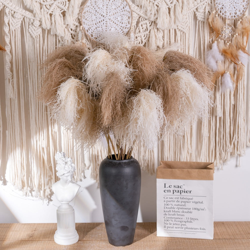 Wind Willow Reed Fiber Faux Flowers for Home Decor - Elegant Wedding and Event Decoration - MW89004