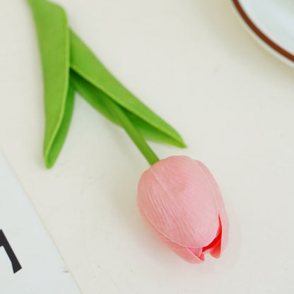 Stunning Miniature PU Tulip Flower - Nordic Style Faux Silk Blooms - Realistic Artificial Tulips for Home Décor