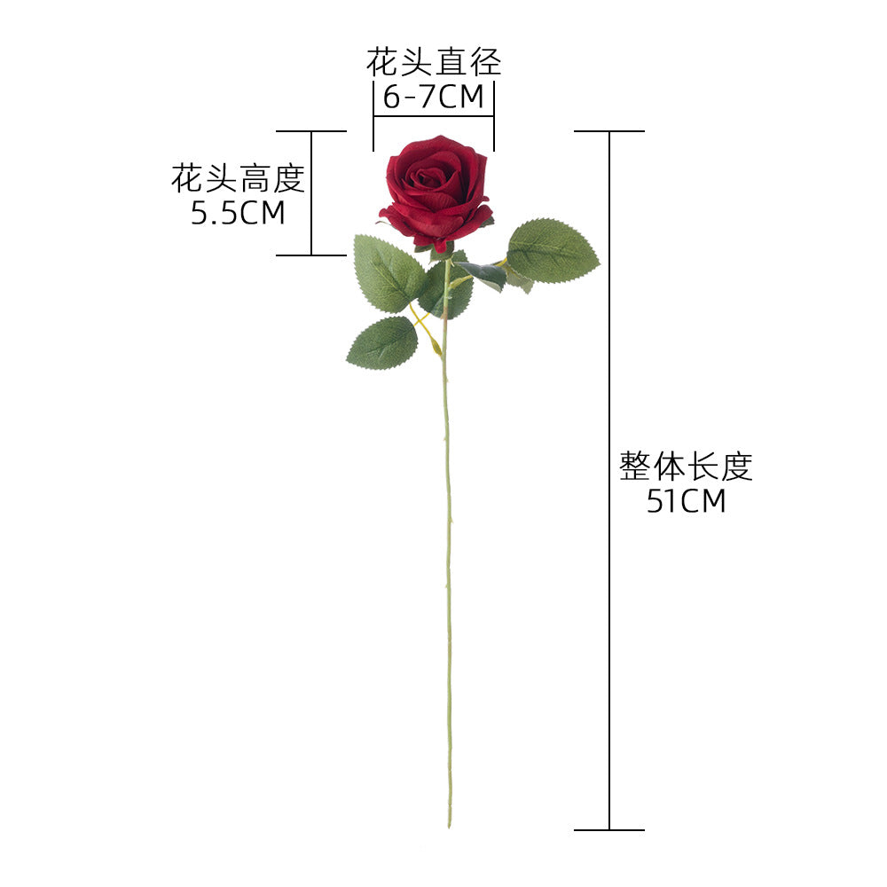 Luxurious Velvet Rose INS Pearl Faux Flower for Home Decor - Perfect for Holidays, Weddings, and Wall Decorations - MW03339