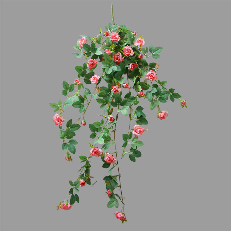 Stunning Faux Floral Decoration for Weddings – Triple Rose Vine Artificial Flowers for Elegant Event and Living Room Ceiling Decor