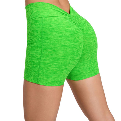 High Waisted Peach Lift Yoga Shorts with Stretch for Running Gym Workouts Fitness Functional With Side Pockets