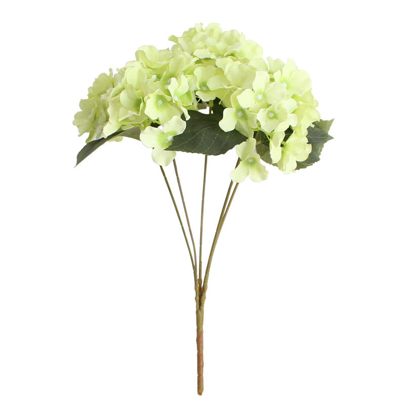 Elegant 5-Head Hydrangea Artificial Flowers - Realistic Silk Floral Arrangements for Weddings, Events, Hotels, and Home Decor