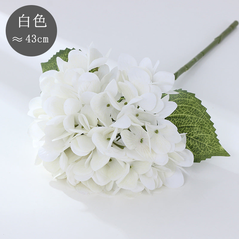 Realistic Touch Hydrangea Artificial Flower - Single Stem Floral Arrangement for Weddings, Home Decor, and Photography Props