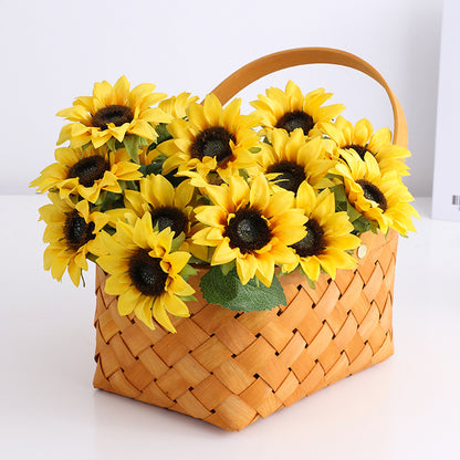 DIY Floral Arrangement Supplies - Beautiful Single Stem Artificial Sunflower for Stunning Home Décor - Perfect for Bouquets, Weddings, and Events