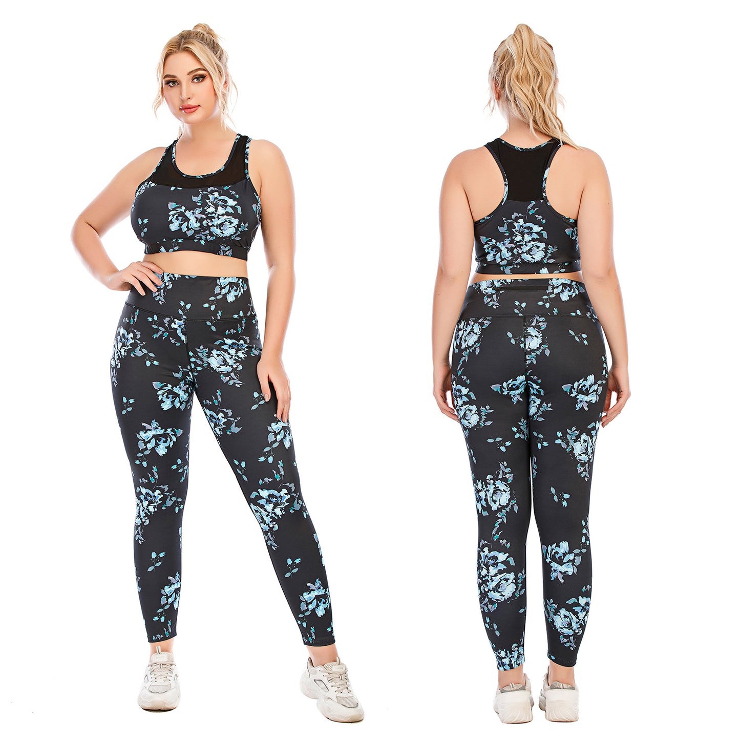 Plus Size Fitness Apparel Set and Comfortable Yoga Wear with Fitted Barbie Pants and Supportive Sports Bra Models 12067 12068 for Performance