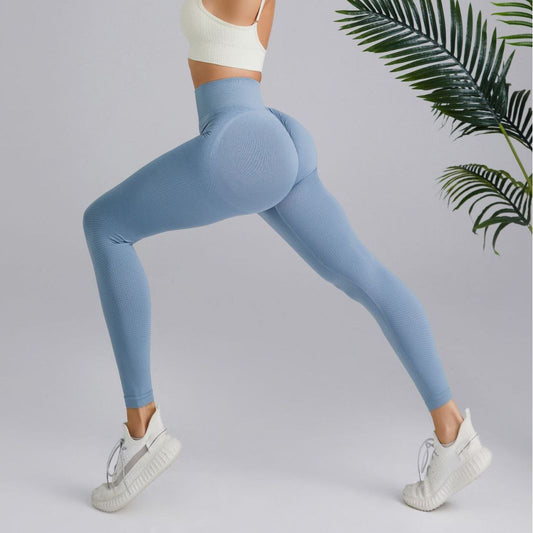 Seamless Knit Peach Butt High Waisted Yoga Pants for Women Breathable Tummy Control Running and Fitness Leggings