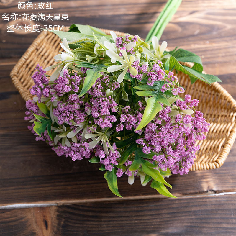 Stunning Artificial Baby's Breath Bouquet - Perfect for Weddings, Events, and Home Decor - Realistic Green Floral Arrangement - MW81113