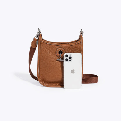 Vintage Vespa Bag Genuine Korean Cowhide Leather Shoulder Bag with Retro Weave for Everyday Use