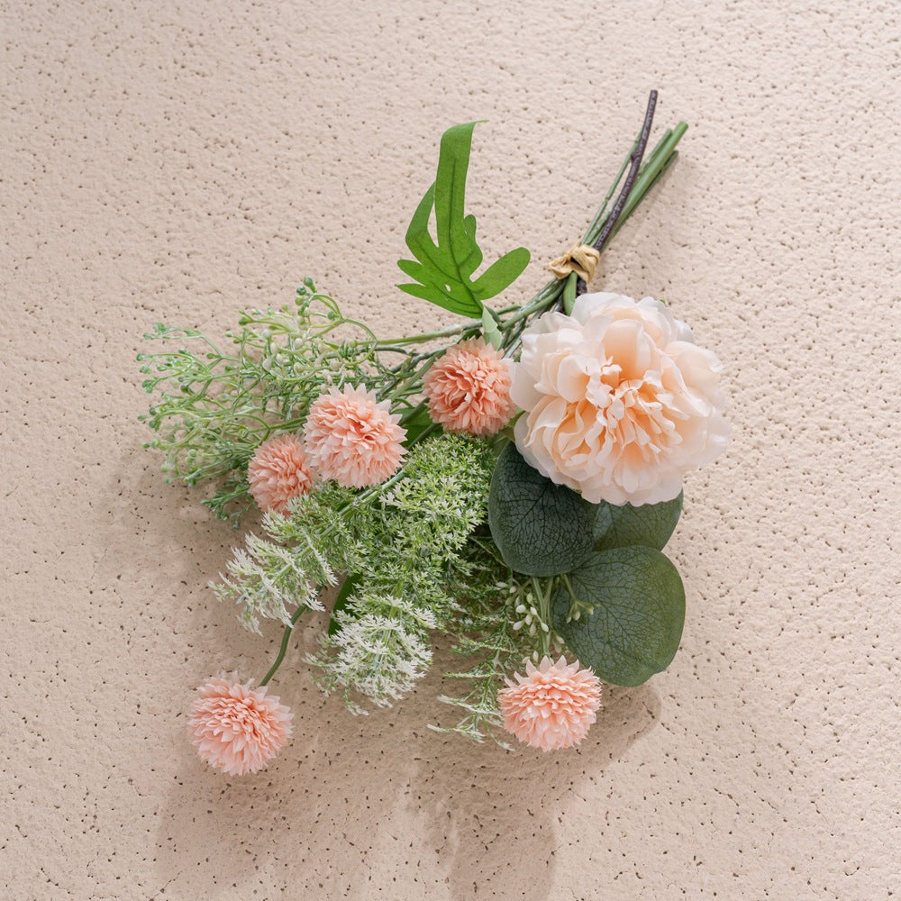 Asuka Handheld Bouquet of Artificial Flowers – Elegant Home Décor Design for Weddings, Unique Wall Art, and Stunning Interior Accents – CF01114