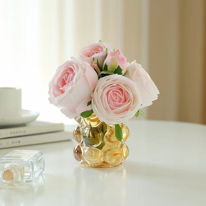 Luxurious Moisturizing Rose Set - High-End Faux Floral Decoration for Elegant Living Rooms and Bedrooms