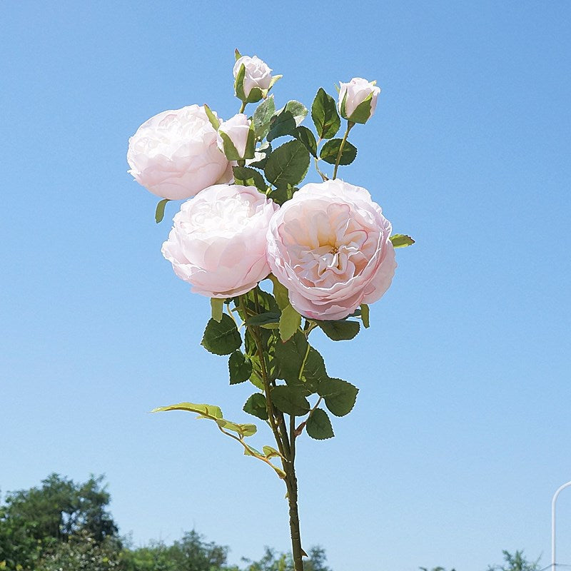 Luxurious Faux Rose Bouquet - Elegant British Austin Roses for Home Décor, Wedding Celebrations, and Stunning Photography Backdrops