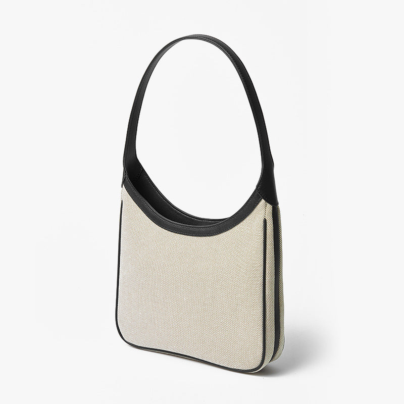 Vintage Canvas and Genuine Leather Tote Bag Commuter Handbag with Spacious Design and Versatile Carry Options