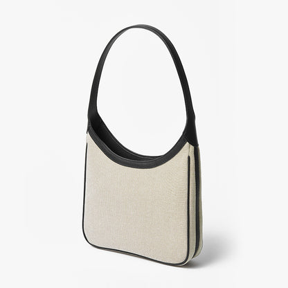 Vintage Canvas and Genuine Leather Tote Bag Commuter Handbag with Spacious Design and Versatile Carry Options