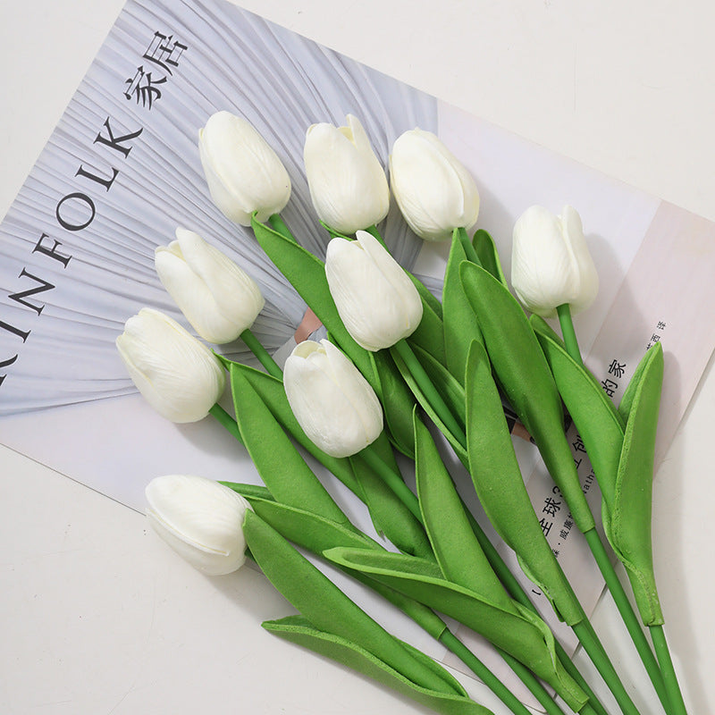 Touch Realistic Mini Tulip Faux Flowers – Perfect for Outdoor Decor, Stunning Photography Props, and Elegant Arrangements