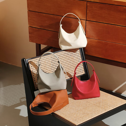 Quality Leather Underarm Bag Unique Design for Spring Chic Dumpling Style Handbag for Daily Commutes Versatile Shoulder Tote