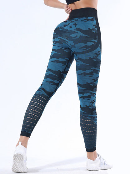 High Waisted Hollow Cut Camouflage Yoga Pants for Women Tummy Control Lifted Fitness Leggings for Comfort and Style