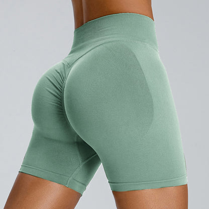 Seamless High Waisted Women's Yoga Shorts Quick Dry Peach Fitness Pants for Comfort and Flexibility