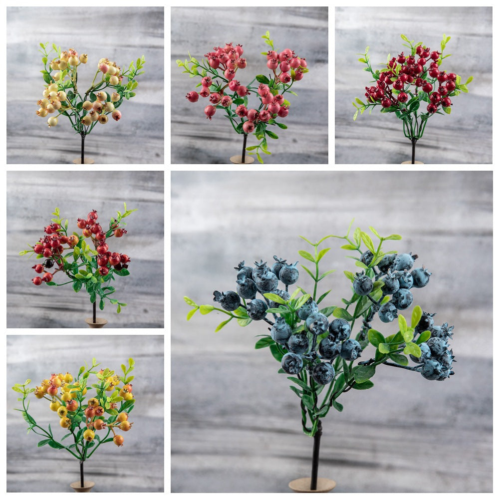 Stunning Christmas Berry Bean Stem Faux Flowers for Home Décor | Elegant Wedding Handheld Bouquets & Aisle Decorations |  Quality Fake Floral Arrangements - MW74411