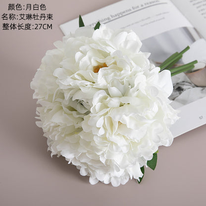 Stunning Erin Peony Artificial Wedding Bouquet - Elegant Home Décor Piece for Weddings and Special Occasions - MW11221