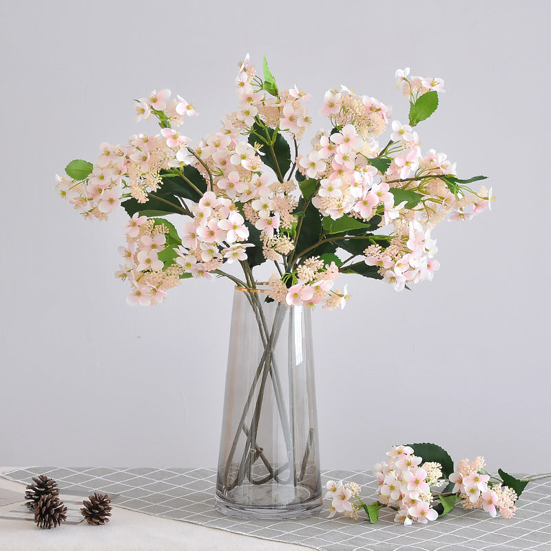 Single Stem Realistic Artificial Hydrangea Bouquet for Wedding Decor - Beautiful Faux Flower Arrangement Perfect for Celebrations, Bridal Showers, and Event Decorations