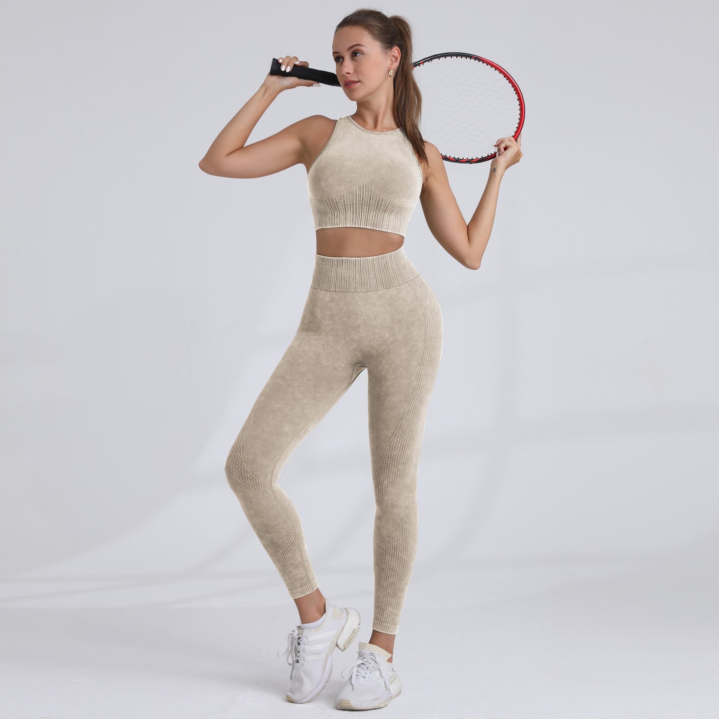 High Strength Shockproof Sports Bra and High Waisted Leggings Set for Fall and Winter for Yoga Fitness and Enhanced Comfort