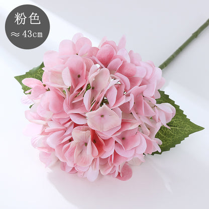 Realistic Touch Hydrangea Artificial Flower - Single Stem Floral Arrangement for Weddings, Home Decor, and Photography Props