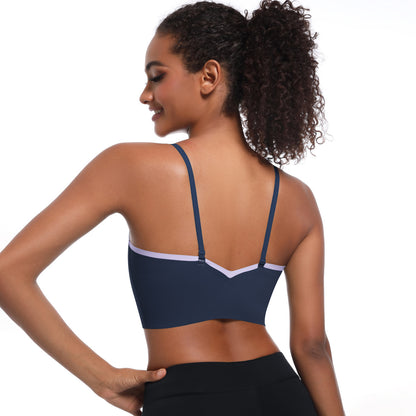 Breathable and Quick Dry Yoga Sports Bra with Back Design Shockproof and Comfortable for Running and Gym Workouts