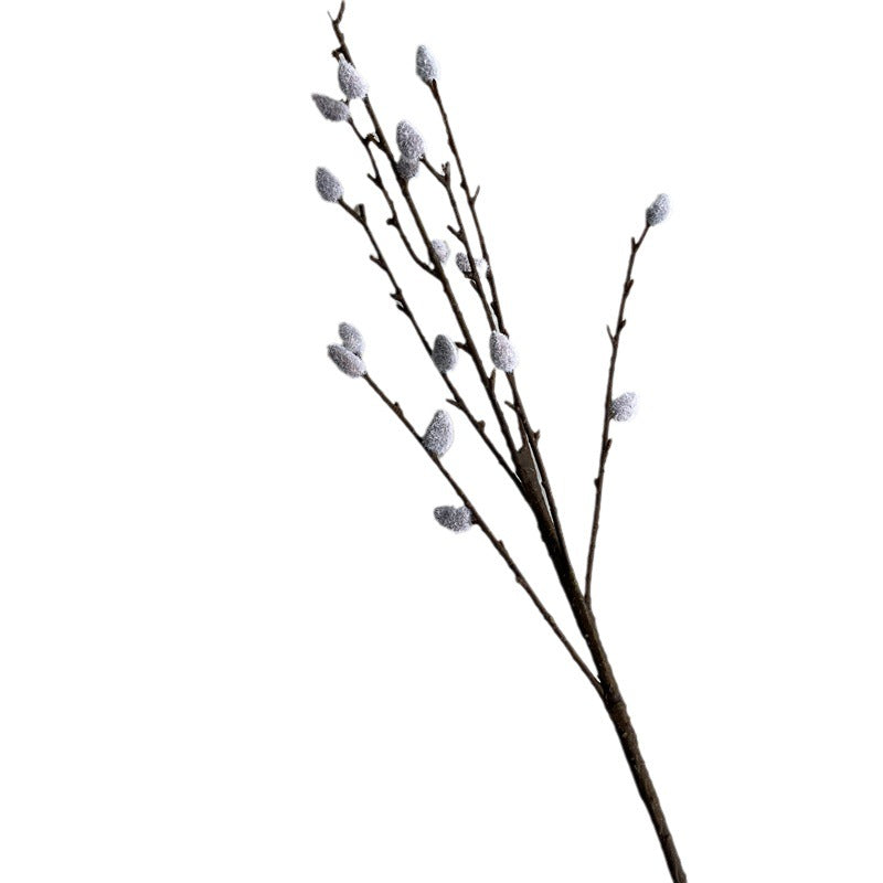 Lifelike Long Silver Willow Branch | Elegant Floor Decoration for Living Rooms | Stunning Faux Floral Arrangement for Home Decor