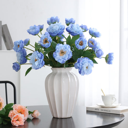 Elegant Faux Peony Flower Décor for Luxurious Living Rooms - High-Quality Home Accessories & Stunning Photography Props