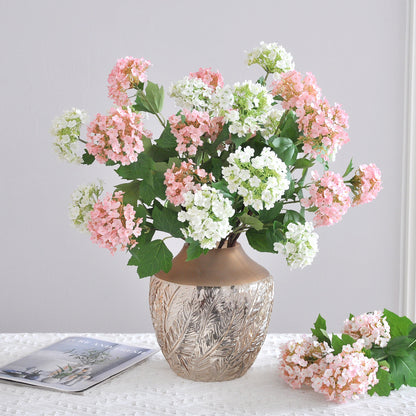 Realistic Snowball Hydrangea Artificial Flowers – Elegant 3-Head Design for Hotel, Home, and Event Decor – Perfect for Living Room Soft Furnishings, Weddings, and Special Celebrations