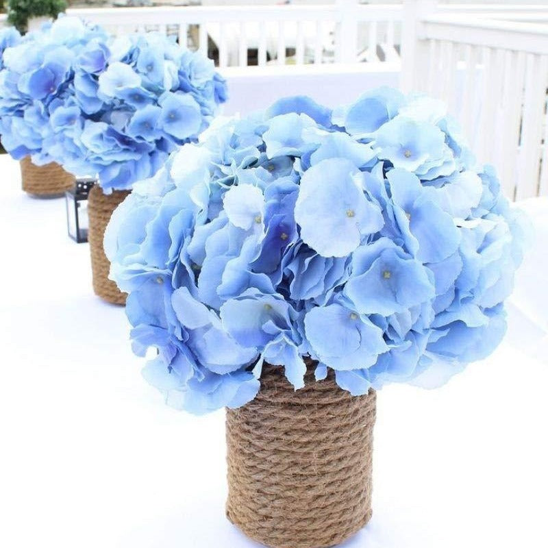 Hydrangea Flower Head - Realistic Artificial Flower with Lifelike Texture for Elegant Wedding Decorations and Stylish Centerpieces for Your Living Room and Dining Table