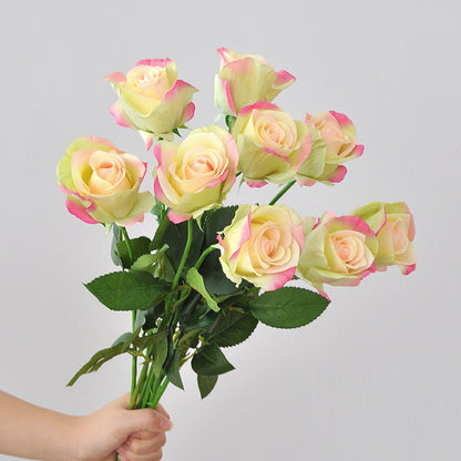 Realistic Touch Hydrating Rose Faux Flower - Single Edged Bloom for Home Decor, Weddings, and Bouquets - Perfect for Lasting Beauty