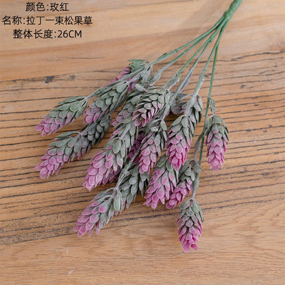 Realistic Pine Cone & Pineapple Grass Faux Flowers for Home Decor | Perfect for Weddings, Bouquets, and Decorative Plant Walls | MW05555