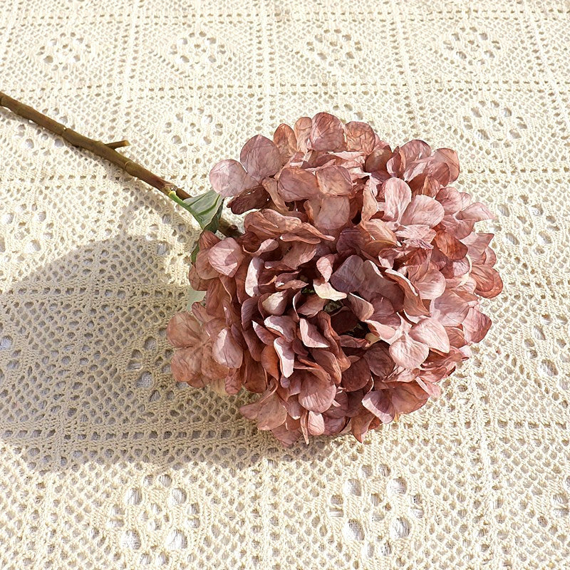 Realistic Artificial Hydrangea Stem - Elegant Baroque Style Faux Flower for Home Décor, Photography, and Wedding Decorations