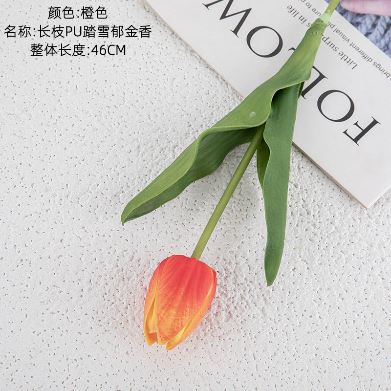 Elegant PU Tulip Artificial Flowers for Home Decor and Wedding Bouquets - Gorgeous and Realistic Design | Perfect for Special Occasions | Model MW54102