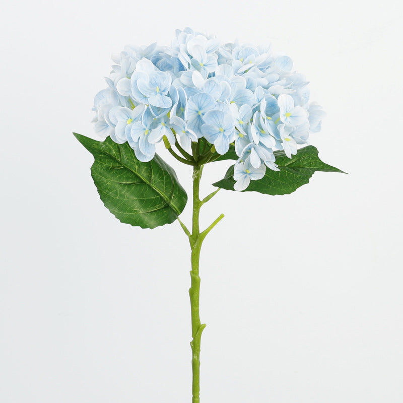 Realistic Touch Hydrangea Branch Soft Rubber Decorative Faux Flowers for Elegant Home and Wedding Décor