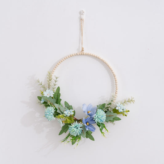 Elegant Handheld Bouquet of Florence Dandelion Tea Flowers - Half-Circle Faux Floral Arrangement for Home Decor and Wedding Wall Decorations | CF01311