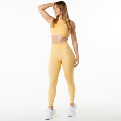 High Waisted Moisture Wicking Yoga Outfit Set Tank Top and Long Pants for Comfort and Support