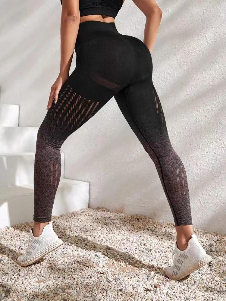 High Waisted Mesh Gradient Leggings for Women Breathable Quick Dry Workout Pants for Running Cycling Yoga and Outdoor Activities Lift and Sculpt Your Figure