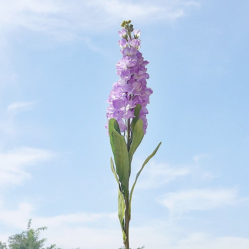 Realistic Purple Violet Single Stem - Charming Artificial Flower for Home Décor, Weddings, and Photography Arrangements