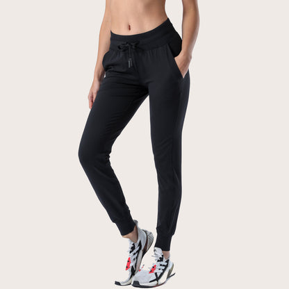 High Waisted Women's Jogging Pants Breathable 3 4 Length Yoga Fitness Leggings for Comfort and Performance