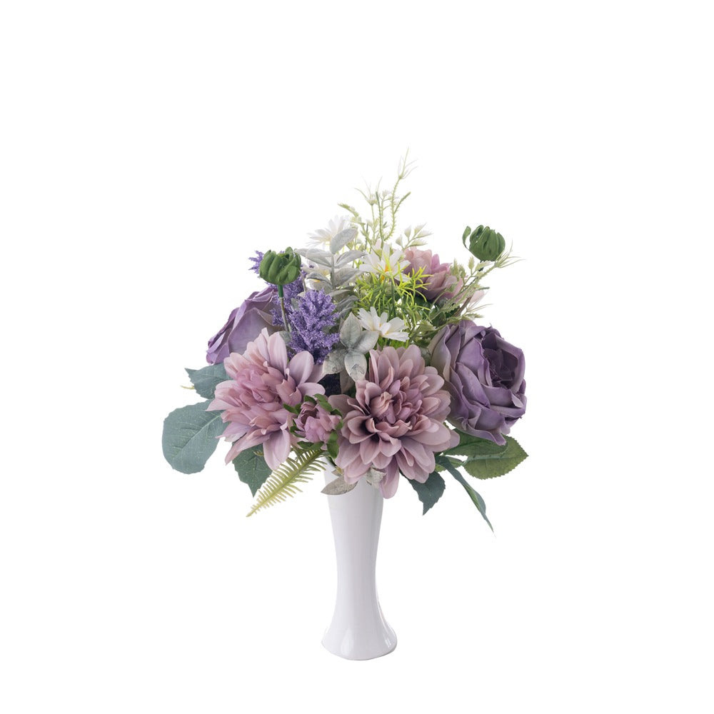 Realistic Flowing Year Artificial Flowers for Home Decor - Stunning Bridal Bouquet & Wall Hanging Decor (CF01446) - Perfect for Weddings & Special Events