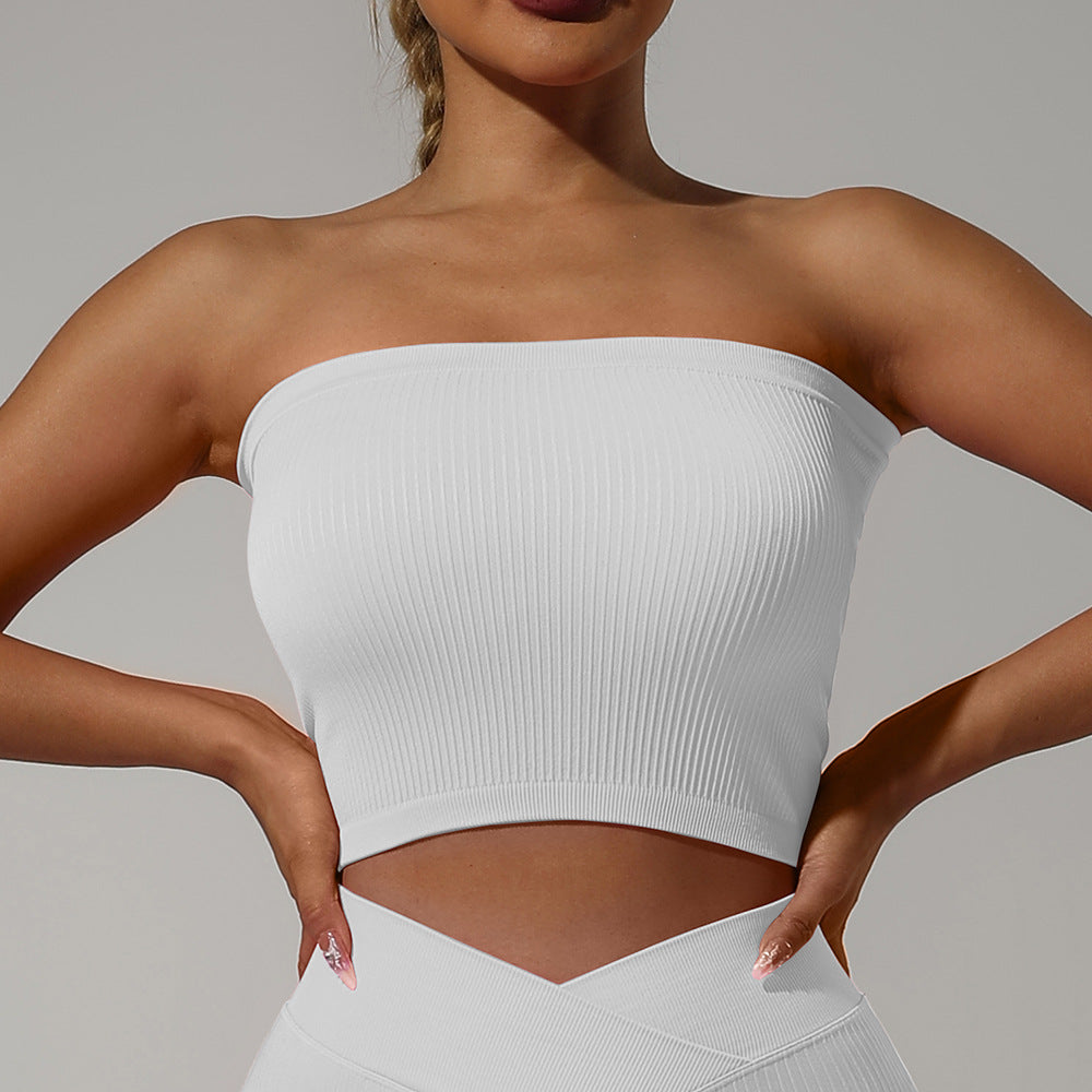 High Elastic Seamless Strapless Bra Breathable One Piece Crop Top for Comfort and Coverage for Sports and Everyday Wear