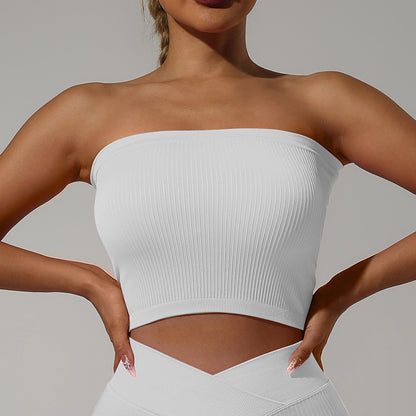 High Elastic Seamless Strapless Bra Breathable One Piece Crop Top for Comfort and Coverage for Sports and Everyday Wear