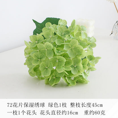 Realistic 72-Petal Hydrangea - Luxurious 3D-Printed Faux Floral Arrangement for Weddings and Home Decor - Long-Lasting Hydrating Effect